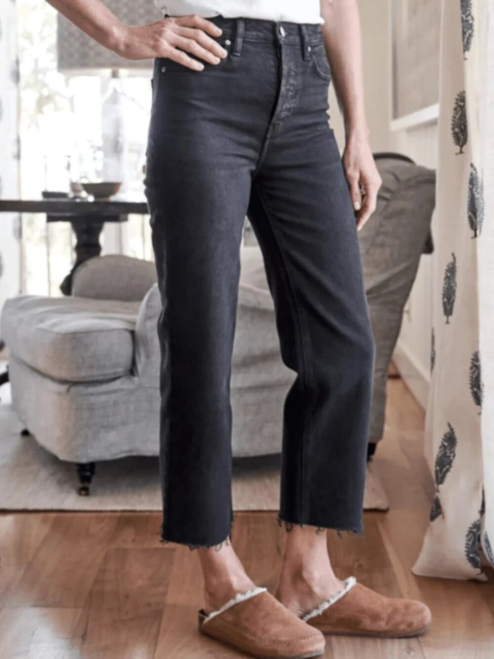 Frank & Eileen Women's Monaghan High Rise Denim Button Fly Raw Hem Jeans W25 EUC